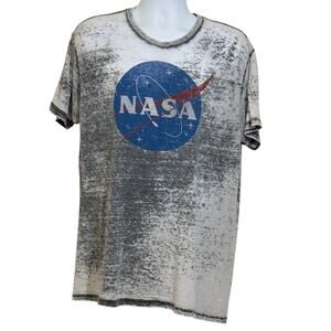 NASA Burnout Graphic Tee Size L – Retro Y2K Spacecore Streetwear by Fifth Sun